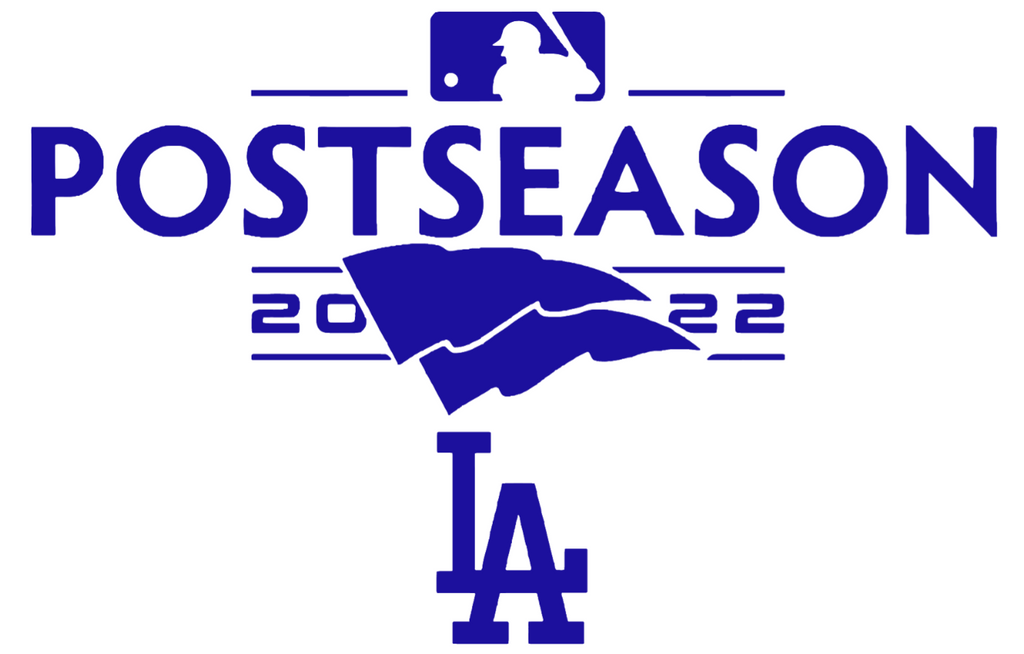 Los Angeles Dodgers MLB 2022 Postseason Blue Vinyl Decal
