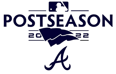 Atlanta Braves MLB 2022 Postseason Navy Blue Vinyl Decal
