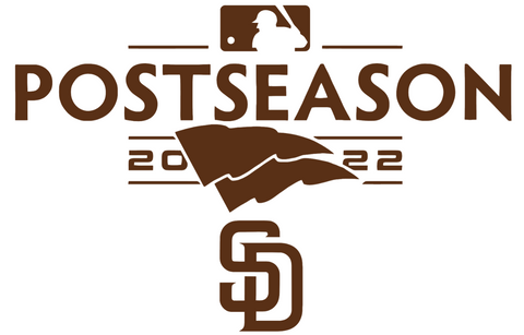 San Diego Padres MLB 2022 Postseason Brown Vinyl Decal