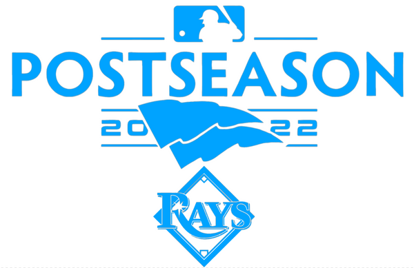 Tampa Bay Rays MLB 2022 Postseason Light Blue Vinyl Decal