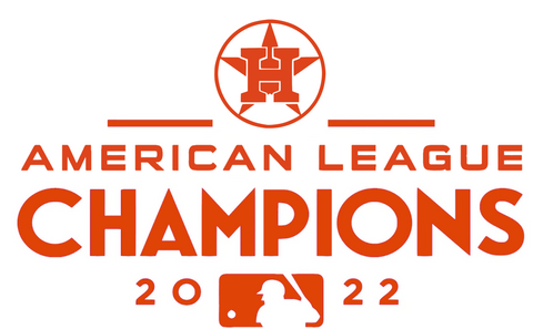 Houston Astros MLB 2022 American League Champions Orange Vinyl Decal PICK SIZE