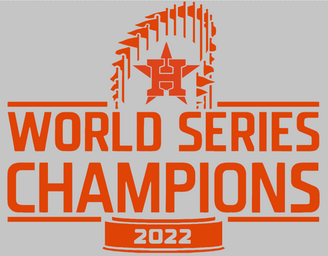 Houston Astros MLB 2022 World Series Champions Orange Vinyl Decal