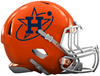 Houston Astros City Connect Custom Concept Orange Mini Riddell Speed Football Helmet