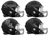 Chicago White Sox City Connect Custom Concept Black Mini Riddell Speed Football Helmet
