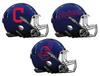 Cleveland Indians Custom Concept Navy Blue Mini Riddell Speed Football Helmet