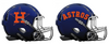 Houston Astros Custom Concept Navy Blue Mini Riddell Speed Football Helmet