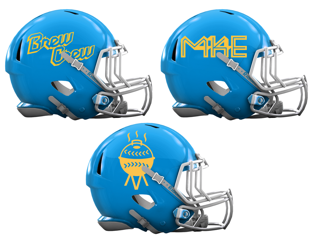 Milwaukee Brewers City Connect Custom Light Blue Mini Football