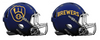 Milwaukee Brewers Custom Concept Navy Blue Mini Riddell Speed Football Helmet