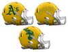 Oakland Athletics Custom Concept Yellow Mini Riddell Speed Football Helmet