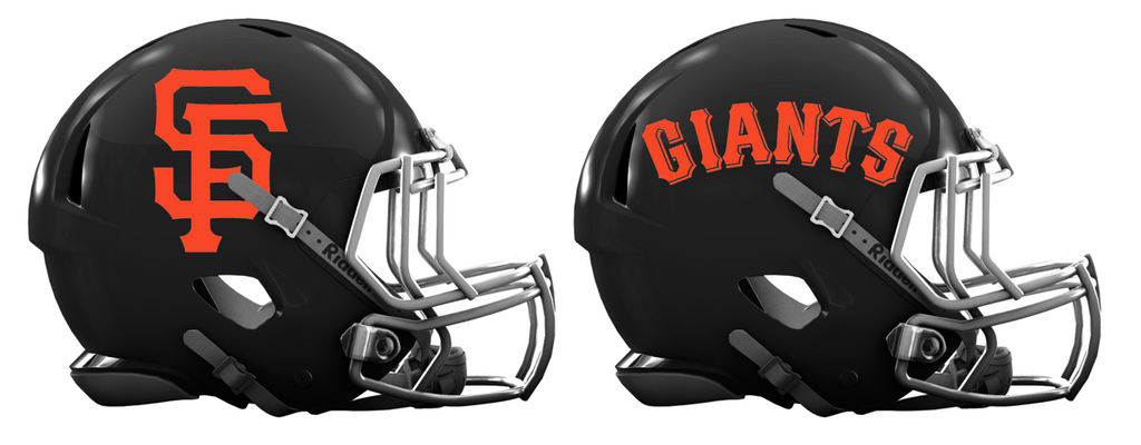 San Francisco Giants Custom Concept Black Mini Riddell Speed Football Helmet