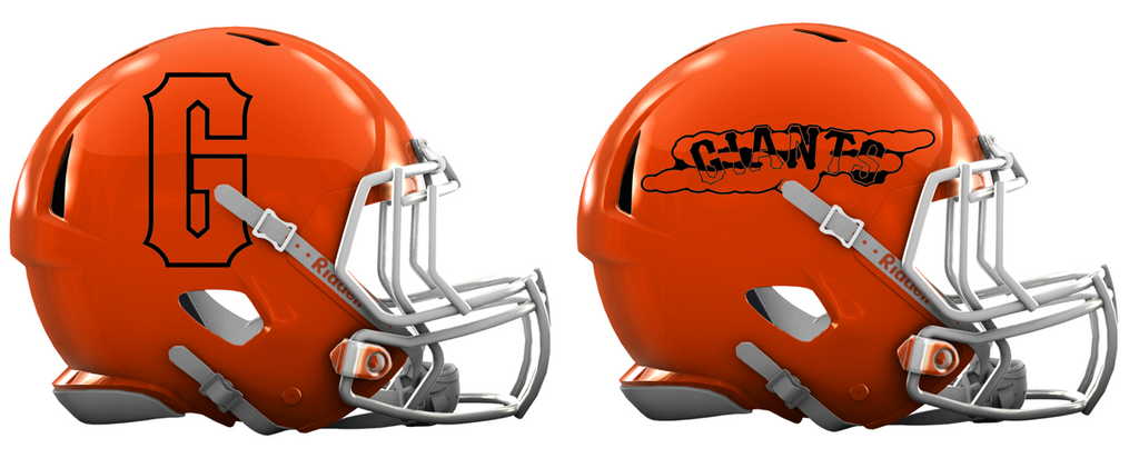 San Francisco Giants City Connect Custom Concept Orange Mini Riddell Speed Football Helmet