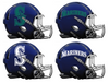 Seattle Mariners Custom Concept Navy Blue Mini Riddell Speed Football Helmet