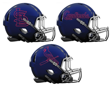 St Louis Cardinals Custom Concept Navy Blue Mini Riddell Speed Football Helmet