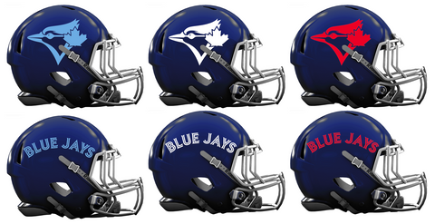 Toronto Blue Jays Custom Concept Navy Blue Mini Riddell Speed Football Helmet