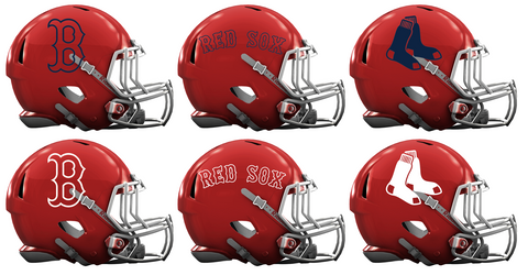 Boston Red Sox Custom Concept Red Mini Riddell Speed Football Helmet