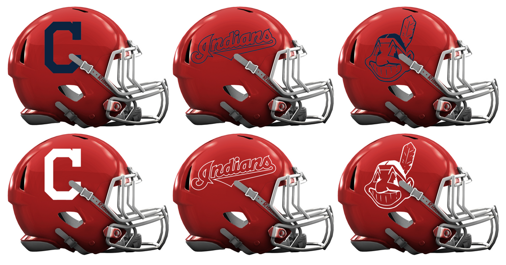 cleveland indians football helmet Cleveland Indians Custom Concept Red Mini Speed Football Helmet – SportsJewelryProShop