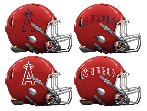 Los Angeles Angels of Anaheim Custom Concept Red Mini Riddell Speed Football Helmet
