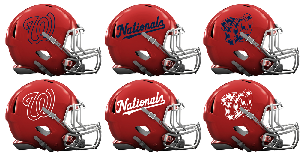 Washington Nationals Custom Concept Red Mini Riddell Speed Football Helmet