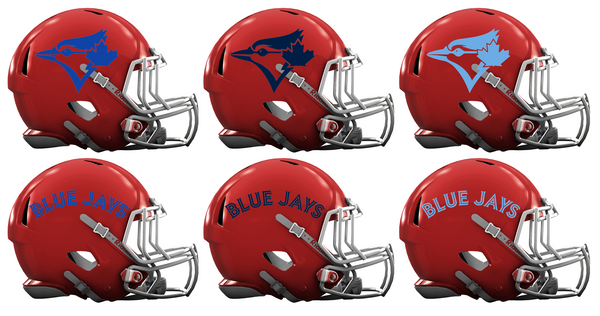 Toronto Blue Jays Custom Concept Red Mini Riddell Speed Football Helmet