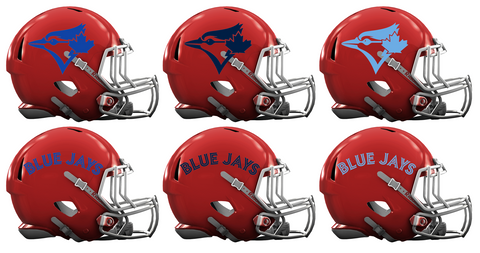 Toronto Blue Jays Custom Concept Red Mini Riddell Speed Football Helmet