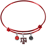 Texas A&M Aggies RED Expandable Wire Bangle Charm Bracelet