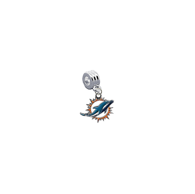 Miami Dolphins NFL Football Universal European Bracelet Charm (Pandora Compatible)