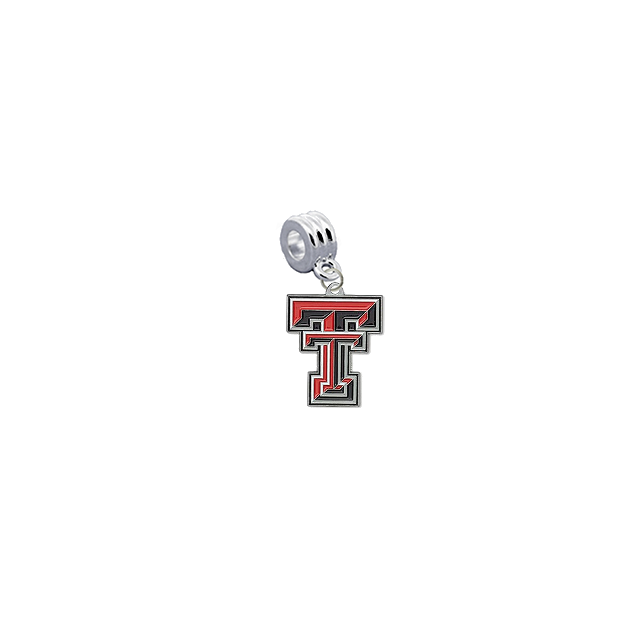 Texas Tech Red Raiders NCAA Universal European Bracelet Charm (Pandora Compatible)