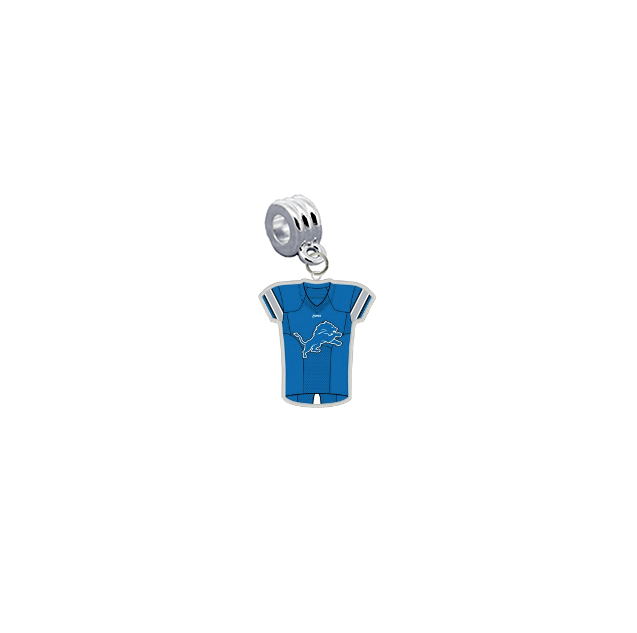 Detroit Lions Game Day Jersey Universal European Bracelet Charm (Pandora Compatible)