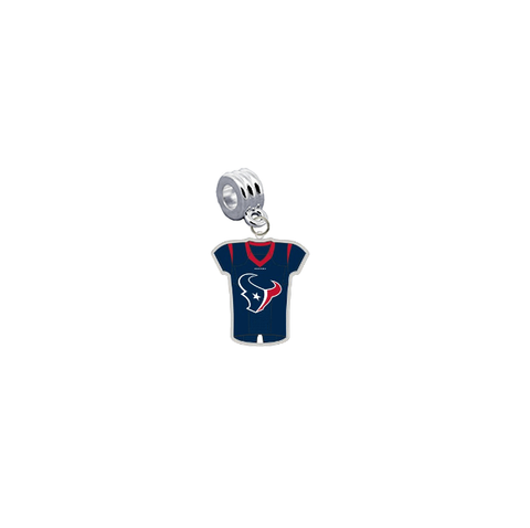 Houston Texans Game Day Jersey Universal European Bracelet Charm (Pandora Compatible)