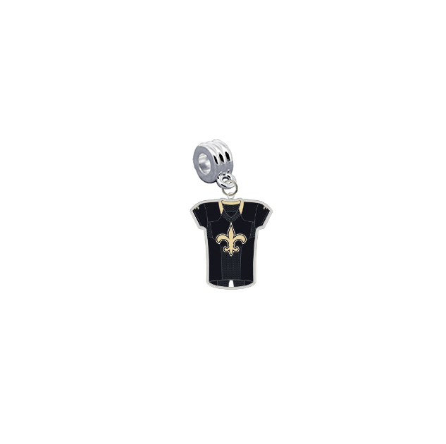 New Orleans Saints Game Day Jersey Universal European Bracelet Charm (Pandora Compatible)
