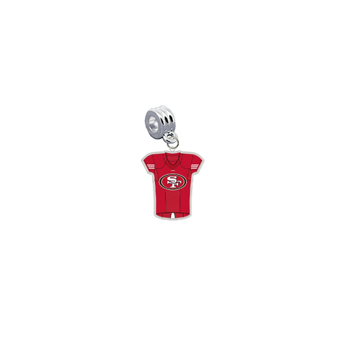 San Francisco 49ers Game Day Jersey Universal European Bracelet Charm (Pandora Compatible)