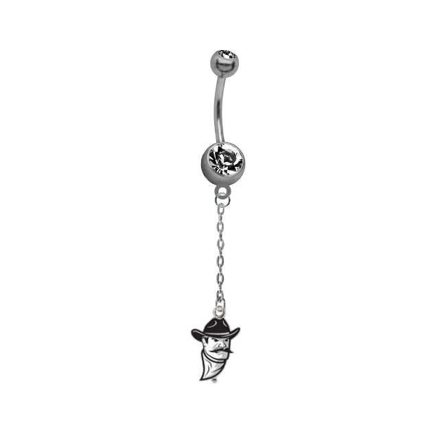 New Mexico State Aggies Dangle Chain Belly Button Navel Ring