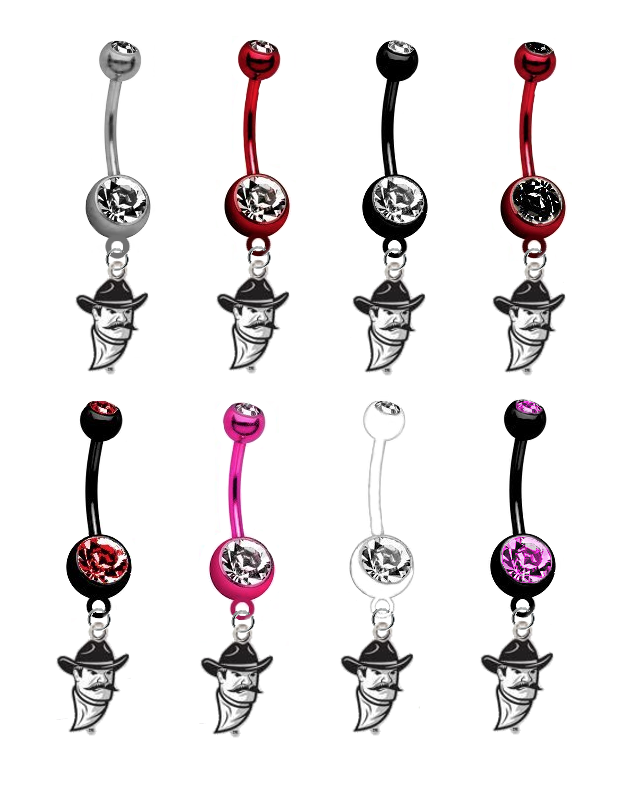 New Mexico State Aggies NCAA College Belly Button Navel Ring - Pick Your Color