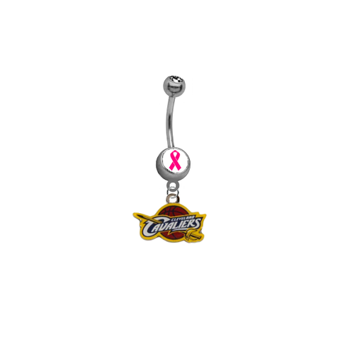 Cleveland Cavaliers Breast Cancer Awareness NBA Basketball Belly Button Navel Ring