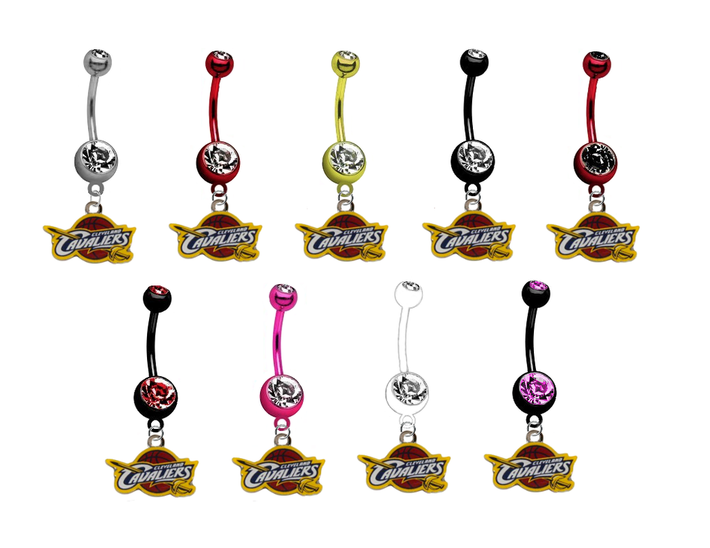 Cleveland Cavaliers NBA Basketball Belly Button Navel Ring - Pick Your Color
