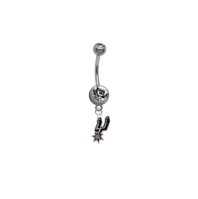 San Antonio Spurs NBA Basketball Belly Button Navel Ring