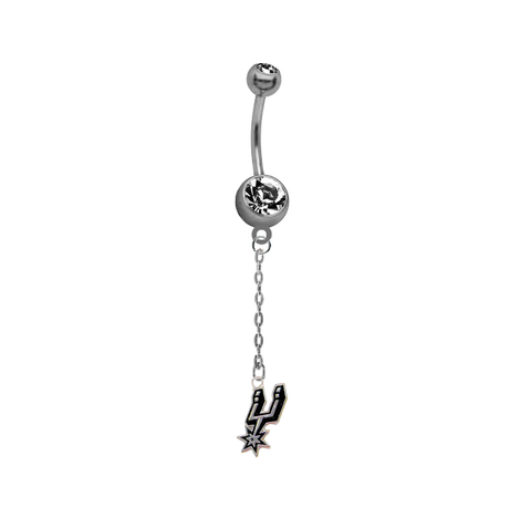 San Antonio Spurs Chain NBA Basketball Belly Button Navel Ring