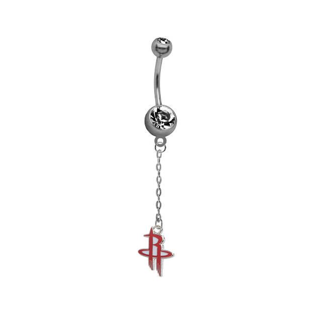 Houston Rockets Chain NBA Basketball Belly Button Navel Ring