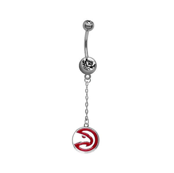 Atlanta Hawks Chain NBA Basketball Belly Button Navel Ring
