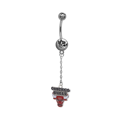Chicago Bulls Chain NBA Basketball Belly Button Navel Ring