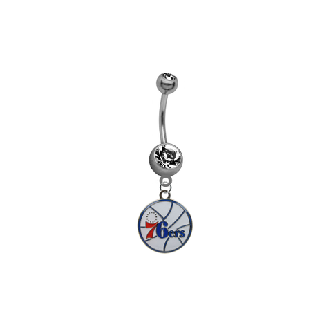 Philadelphia 76ers NBA Basketball Belly Button Navel Ring