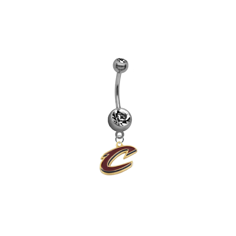 Cleveland Cavaliers Style 2 NBA Basketball Belly Button Navel Ring