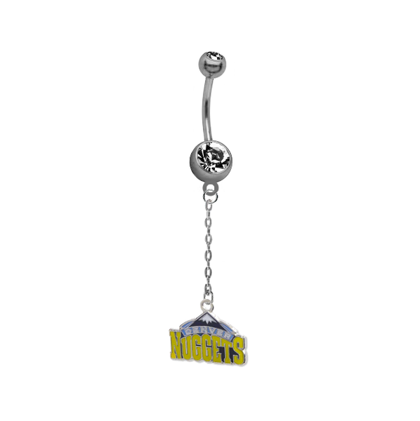 Denver Nuggets Chain NBA Basketball Belly Button Navel Ring