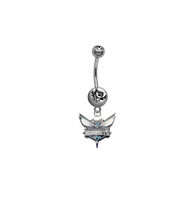 Charlotte Hornets NBA Basketball Belly Button Navel Ring