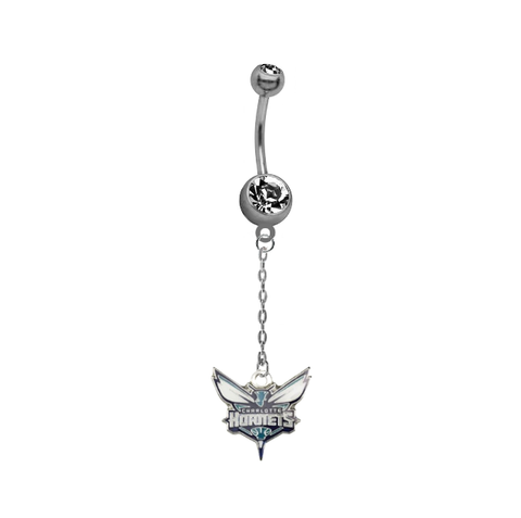 Charlotte Hornets Chain NBA Basketball Belly Button Navel Ring