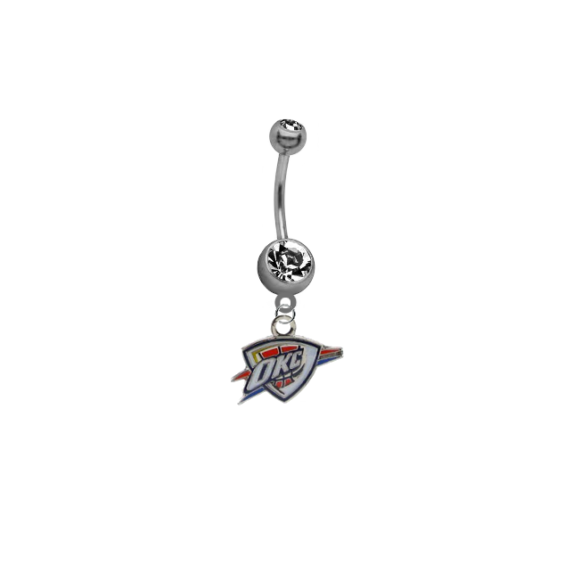 Oklahoma City Thunder NBA Basketball Belly Button Navel Ring