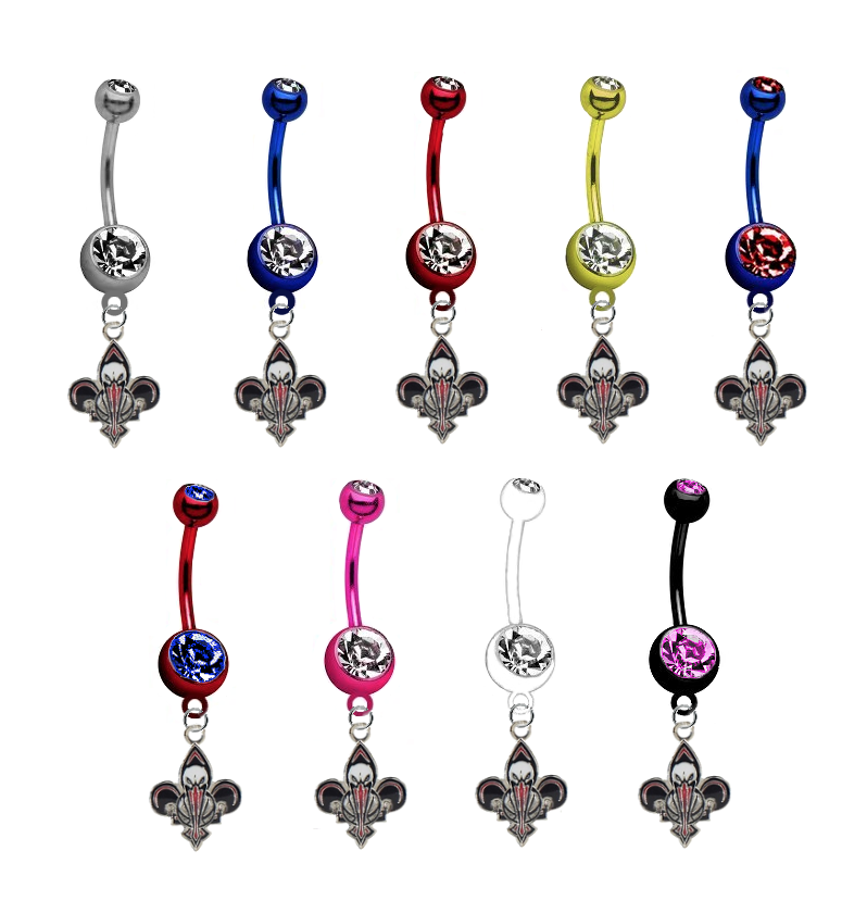 New Orleans Pelicans NBA Basketball Belly Button Navel Ring - Pick Your Color