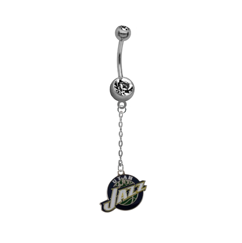 Utah Jazz Chain NBA Basketball Belly Button Navel Ring