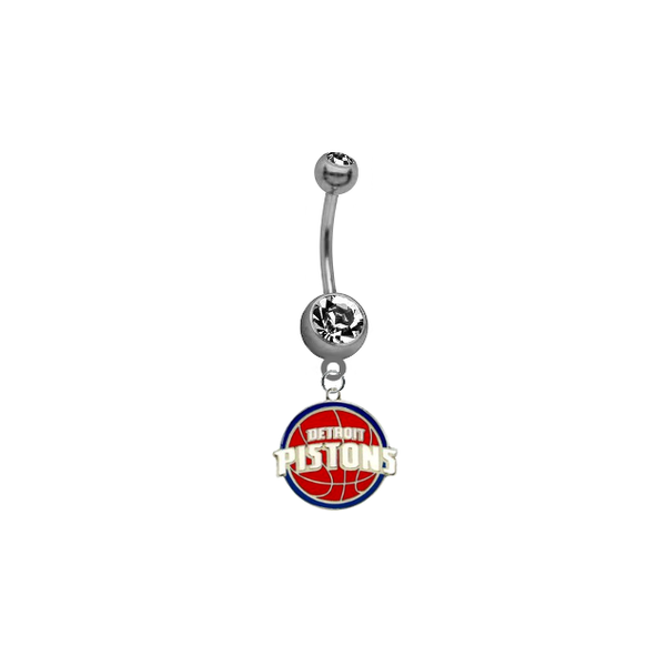 Detroit Pistons NBA Basketball Belly Button Navel Ring