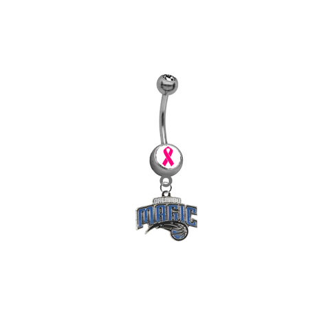 Orlando Magic Breast Cancer Awareness NBA Basketball Belly Button Navel Ring